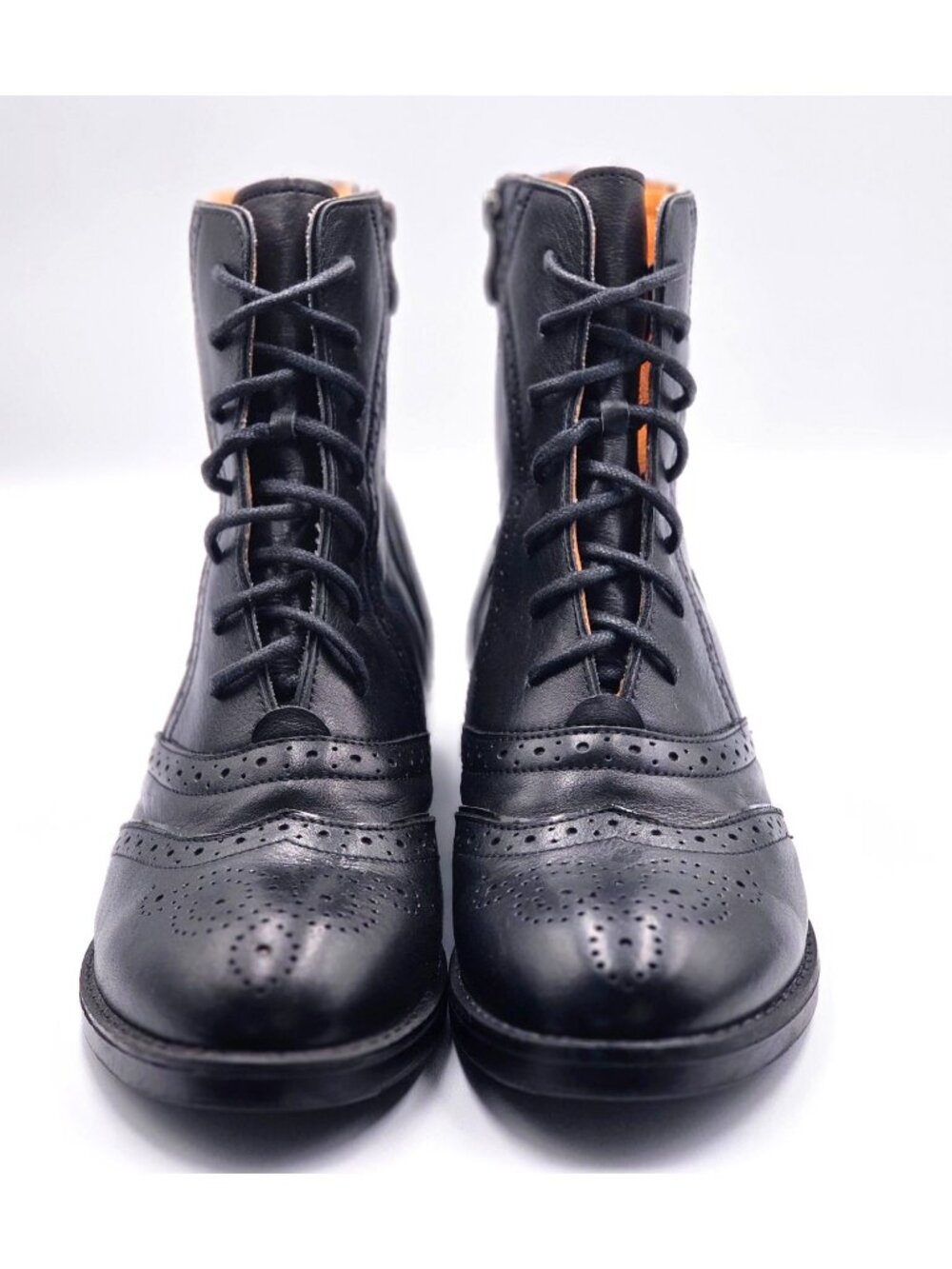 Embassy London Women's Black Leather Brick Lane Lace-Up Ankle Boots Sz 10.5 3350 - Picture 12 of 16